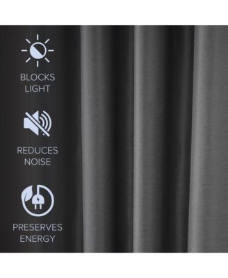 Texture Room Darkening Grommet Curtains Pair, 52"X96"