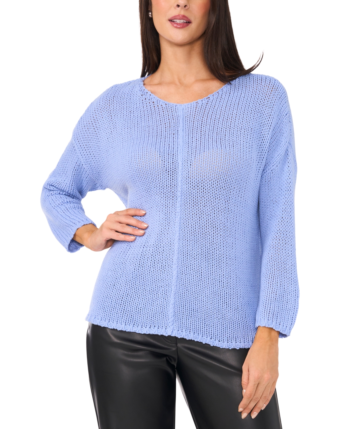 Vince Camuto Boat Neck Sweater In Chambray