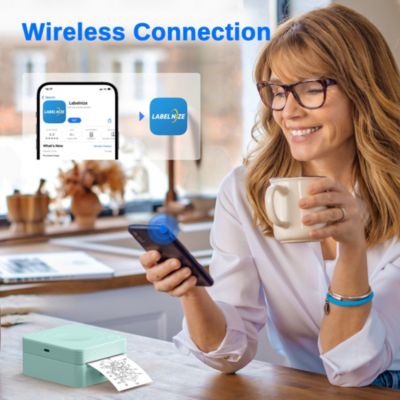 Nelko PM230 Mini Bluetooth Sticker Printer – Portable Thermal Printer with 3 Paper Rolls, Templates for Phone/Tablet – Easy Labeling Anywhere