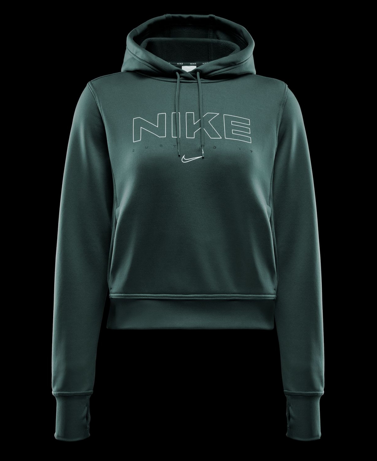 Shop Nike One Women's Therma-fit Pullover Logo Hoodie In Vintg,whit