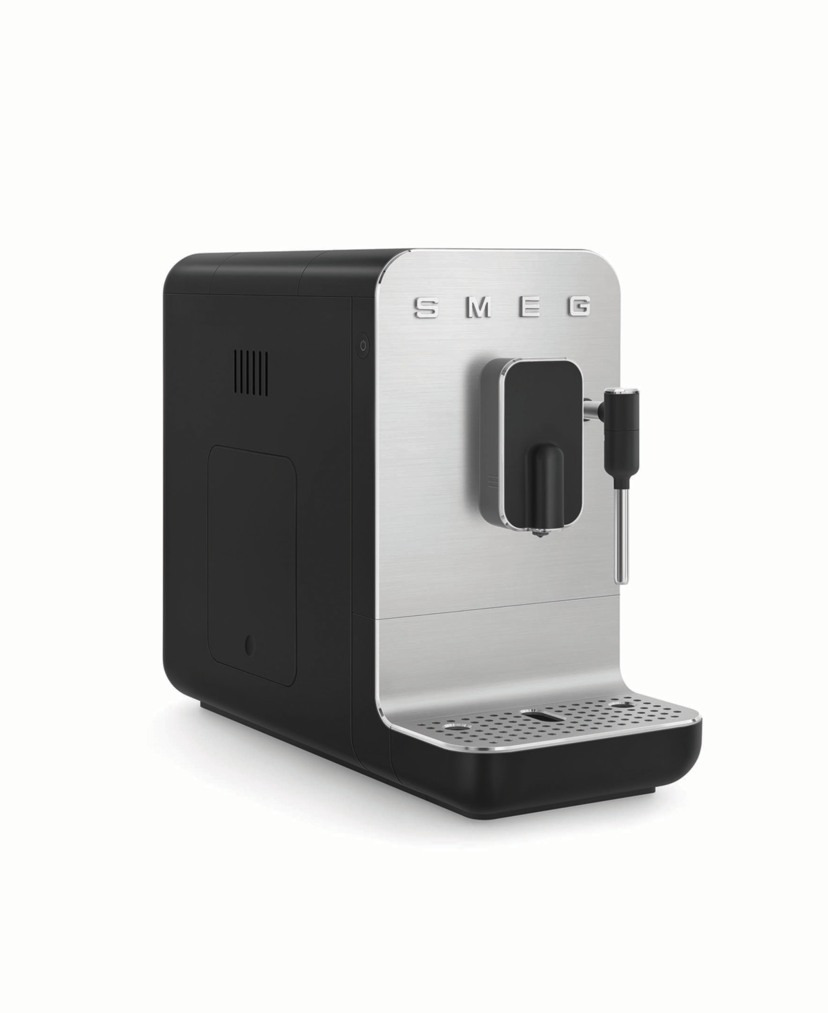 Smeg Contemporary Aesthetic Fully Automatic Coffee Machine With Steam Wand In Matte Black