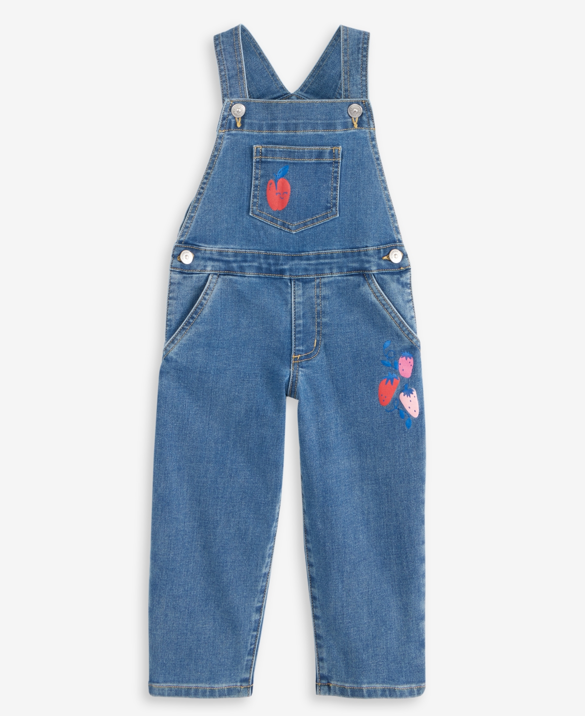 Epic Threads Toddler Girls Tally Denim Overalls, Exclusively At Macy's In Tally Wash