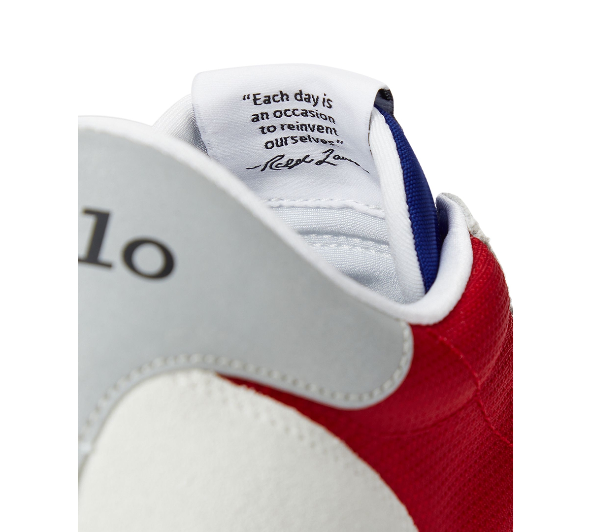 Polo Ralph Lauren Men's Train 89 Suede & Oxford Sneaker In Bianco,red,royal