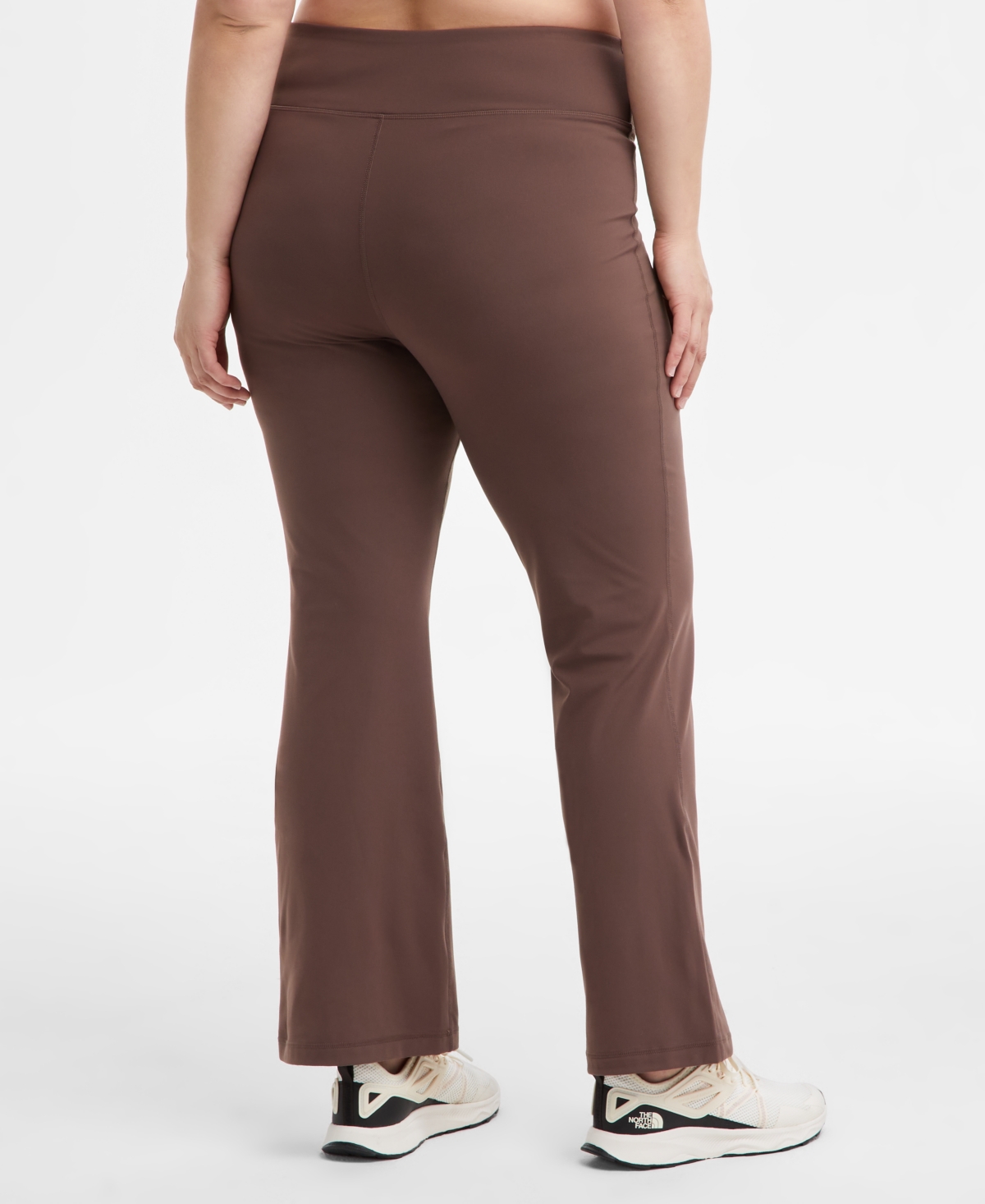 Id Ideology Plus Size High Rise Flared Leggings, Created For Macy's In Brownie