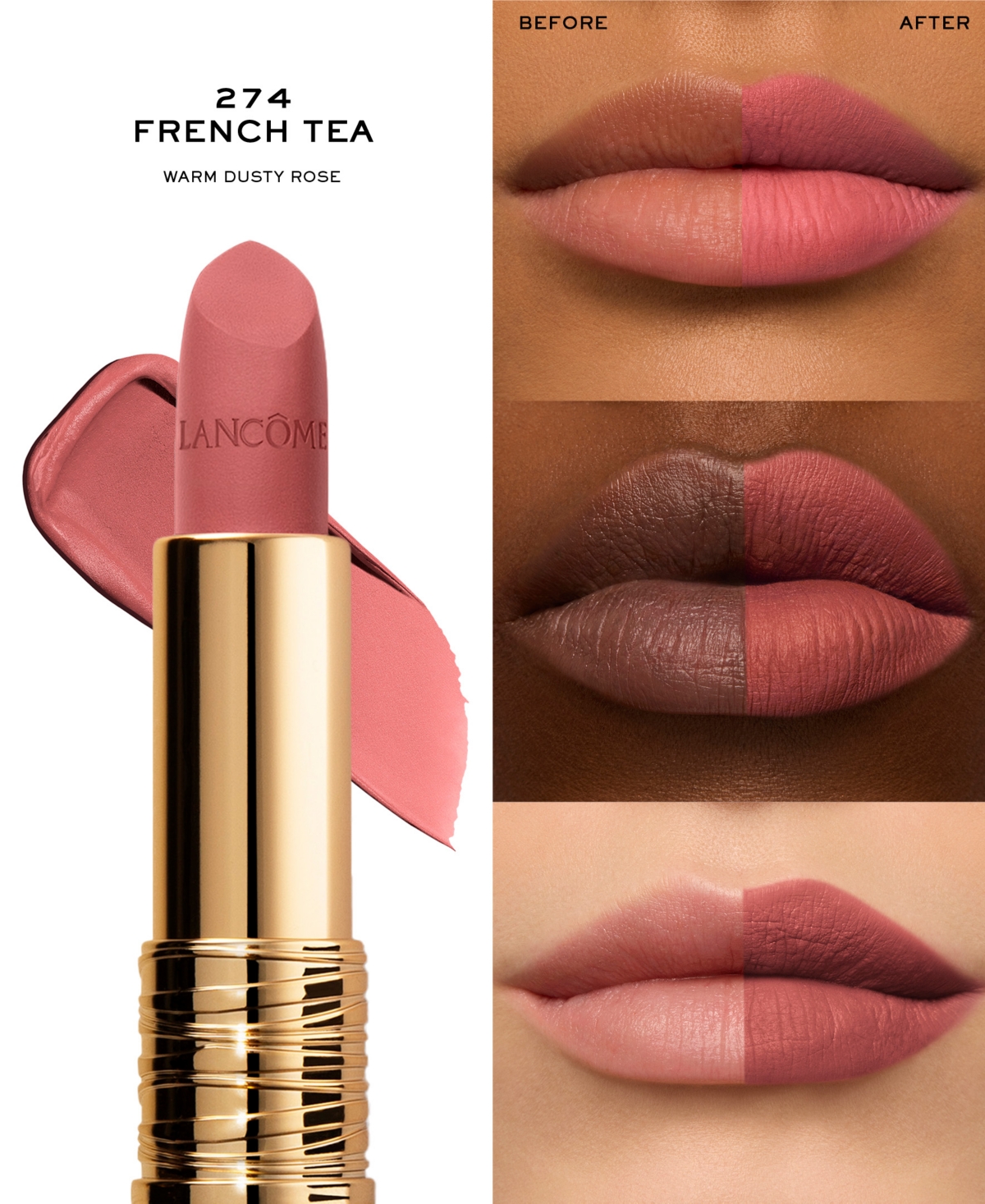 Lancôme L'absolu Rouge Drama Matte Lipstick In Brown