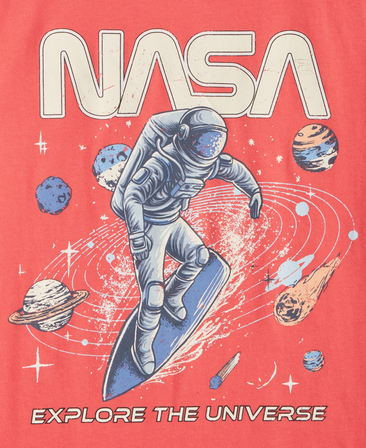 Grayson Threads, The Label Big Boys Nasa Graphic T-shirt In Orange