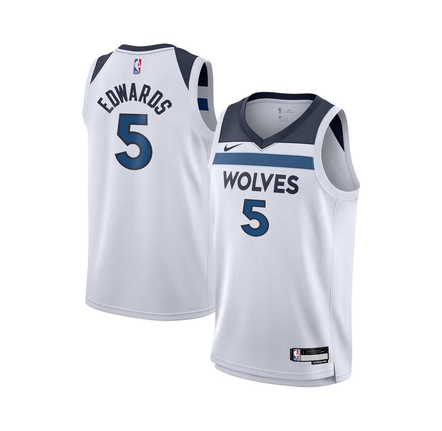 Big Boys and Girls Anthony Edwards White Minnesota Timberwolves Swingman Jersey - Association Edition