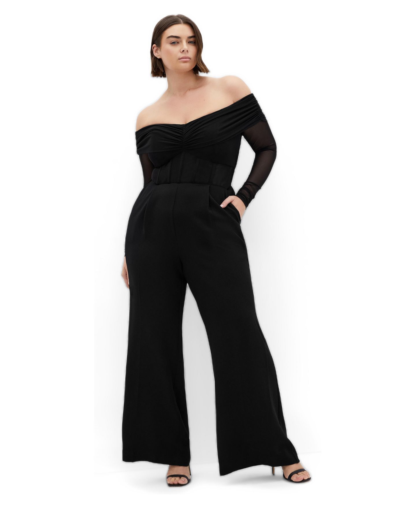 Женский комбинезон CITY CHIC Plus Size Lana Jumpsuit, цвет: Чёрный — фото 1