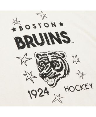 Women's Cream Boston Bruins Logo 3.0 Pullover Sweatshirt