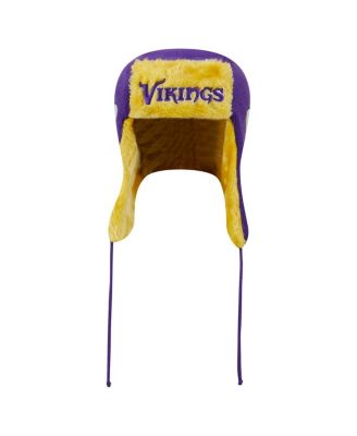 Men's Purple Minnesota Vikings Helmet Head Trapper Knit Hat
