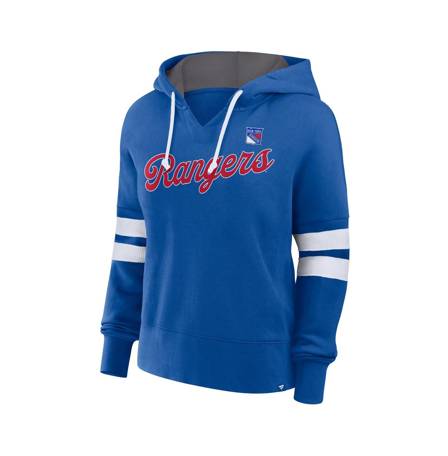 Женское худи Fanatics Blue/White New York Rangers Seize Fleece Pullover — фото 2
