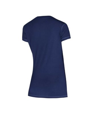 Women's Navy West Virginia Mountaineers Vector T-Shirt Flannel Pants Sleep Set