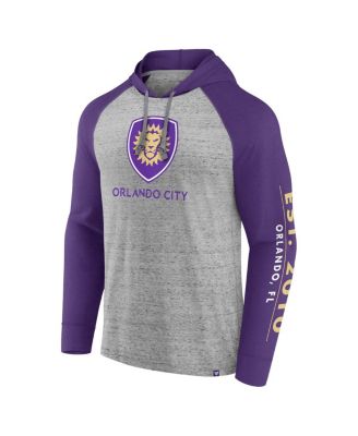 Men's Steel Orlando City SC Deflection Raglan Pullover Hoodie