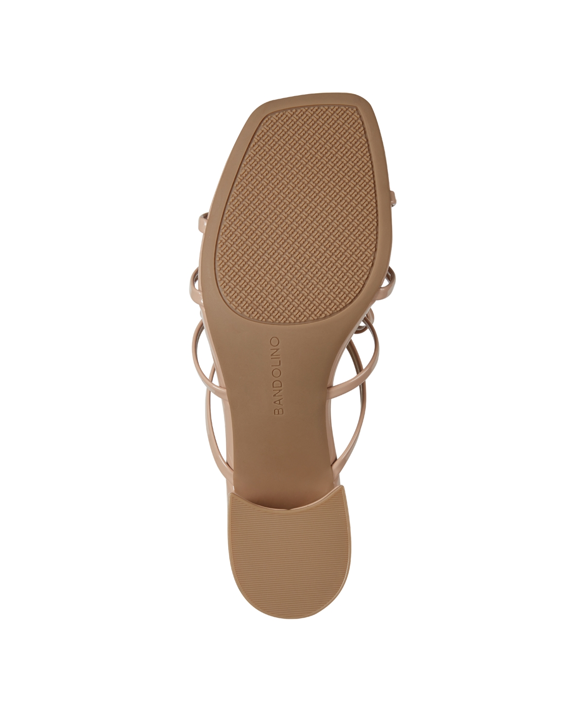 Bandolino Margil Block Heel Bow Sandal In Light Natural Patent