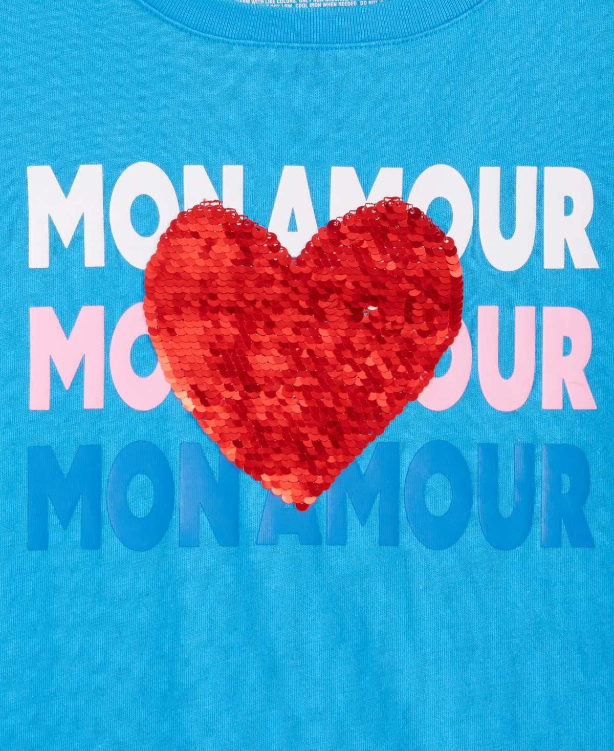 Epic Threads Little & Big Girls Mon Amour Graphic Heart T-shirt, Exclusively At Macy's In Blue Parad