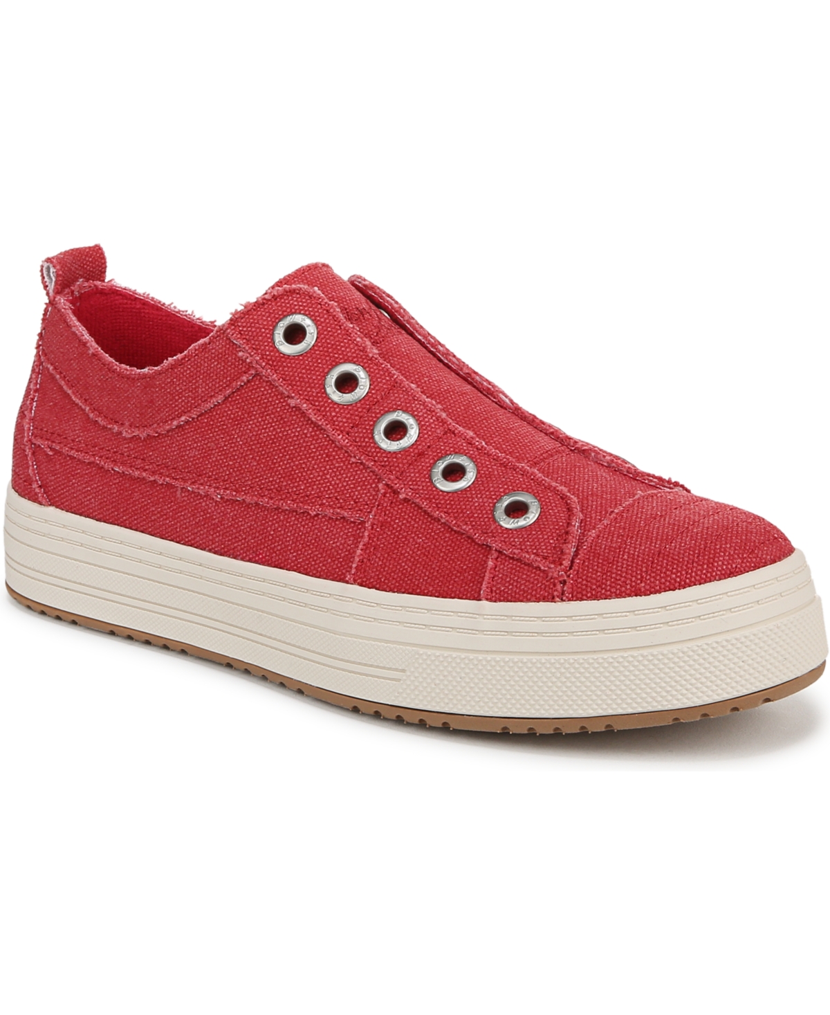 Blowfish Malibu Women's Super Play Slip On Platform Sneakers In Red Canvas