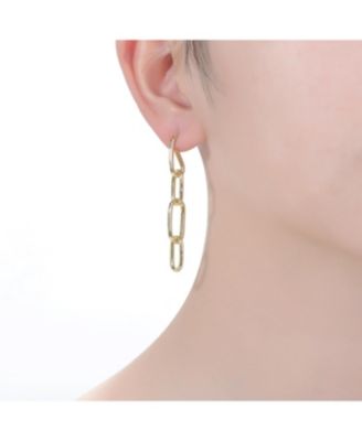 14K Gold Plated Chain Drop Earrings