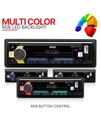 Single DIN Bluetooth Stereo Receiver with MP3, USB, AUX, 300W, Black