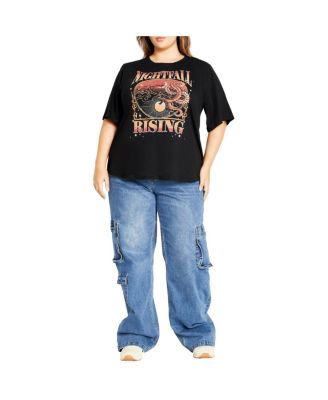 Plus Size Curved Hem Tee