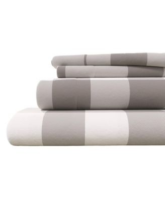 Ultra-Soft Turkish Cotton Plaid Flannel Sheet Set