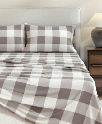 Ultra-Soft Turkish Cotton Plaid Flannel Sheet Set