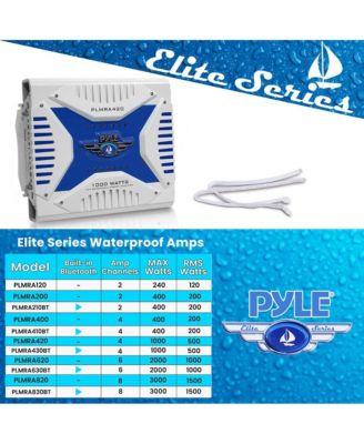 4-Channel Marine Amplifier, 1000 Watt, Bridgeable, Waterproof, Elite Series