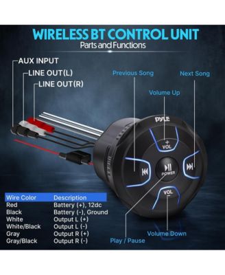 4'' Waterproof Off-Road Speakers with Amplified Bluetooth Control Unit, 800W
