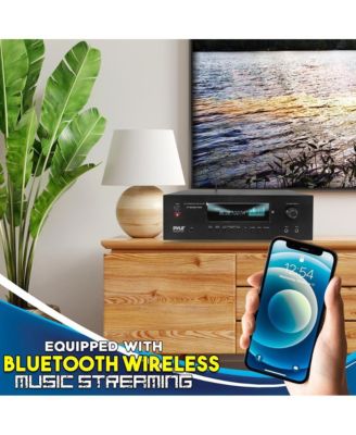 1000W 5.2-Channel Wireless BT Home Theater Receiver with 4K Support and AM/FM/USB/MP3 Playback