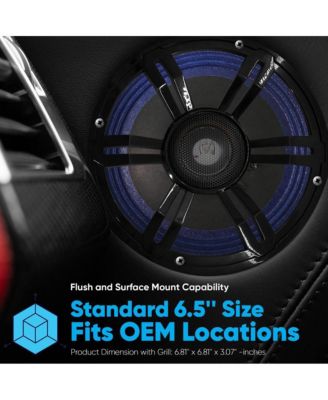 6.5'' Three-Way Component Speaker System, 150W, Black