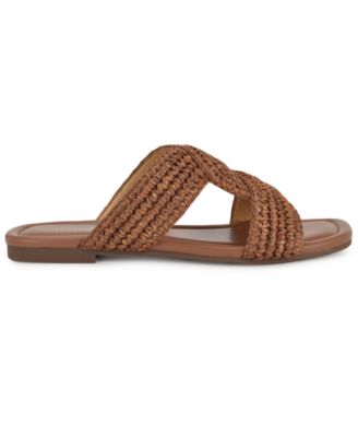 人気★【NINE WEST】Quara Slip-On Flat Casual サンダル Nine West Women's Quara Woven Flat Slip-On Sandals - Macy's