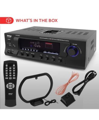 300W Stereo Receiver with Built-in iPod Docking Station - AM/FM Tuner, USB Flash & SD Card Readers, Subwoofer Control