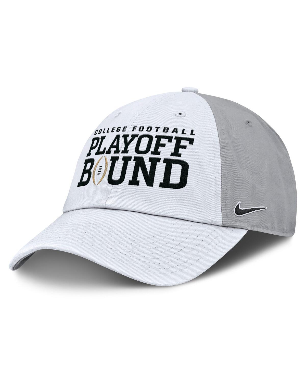 Nike Men's And Women's White/gray Smu Mustangs 2024 College Football Playoff Club Adjustable Hat In White,gray