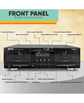 Dual Stereo Cassette Deck with USB to MP3 Converter
