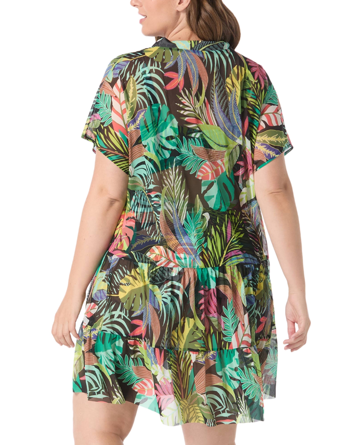 Coco Reef Women's Encourage Printed Cover-up Dress In Black Multi