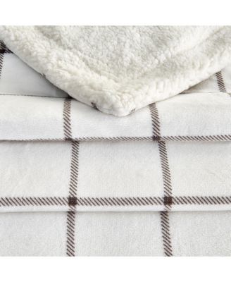 Velvet Plush Reversible Sherpa Throw Blanket