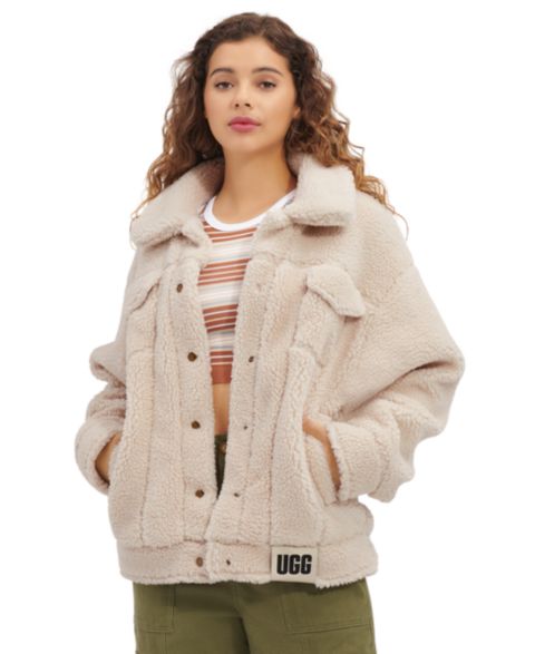 Женские куртки UGG® UGG Frankie Sherpa Fleece Trucker Jacket