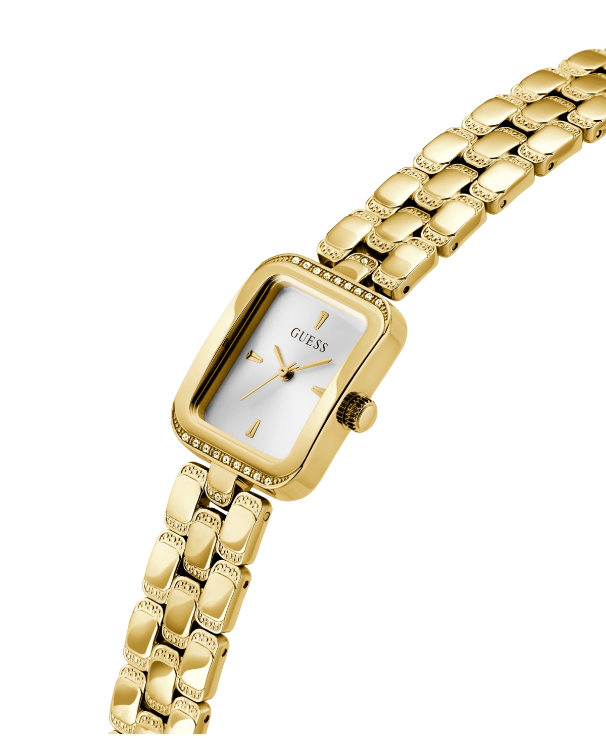 Guess Women's Analog Gold Tone Steel Watch, 22mm In Gold Tone