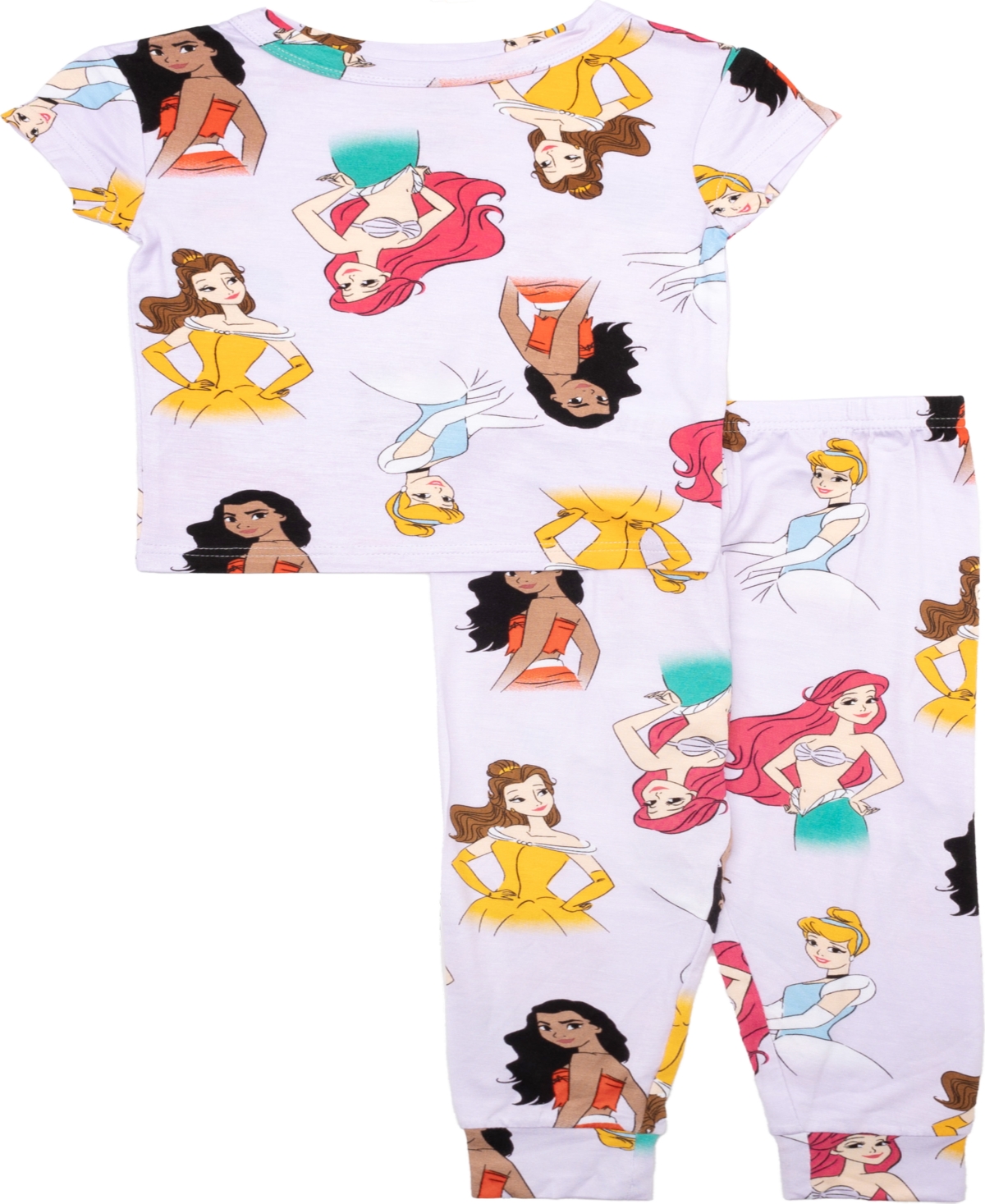 Disney Princess Toddler Girls Short Sleeve Top And Long Pant, 2-piece Pajama Set In Assorted
