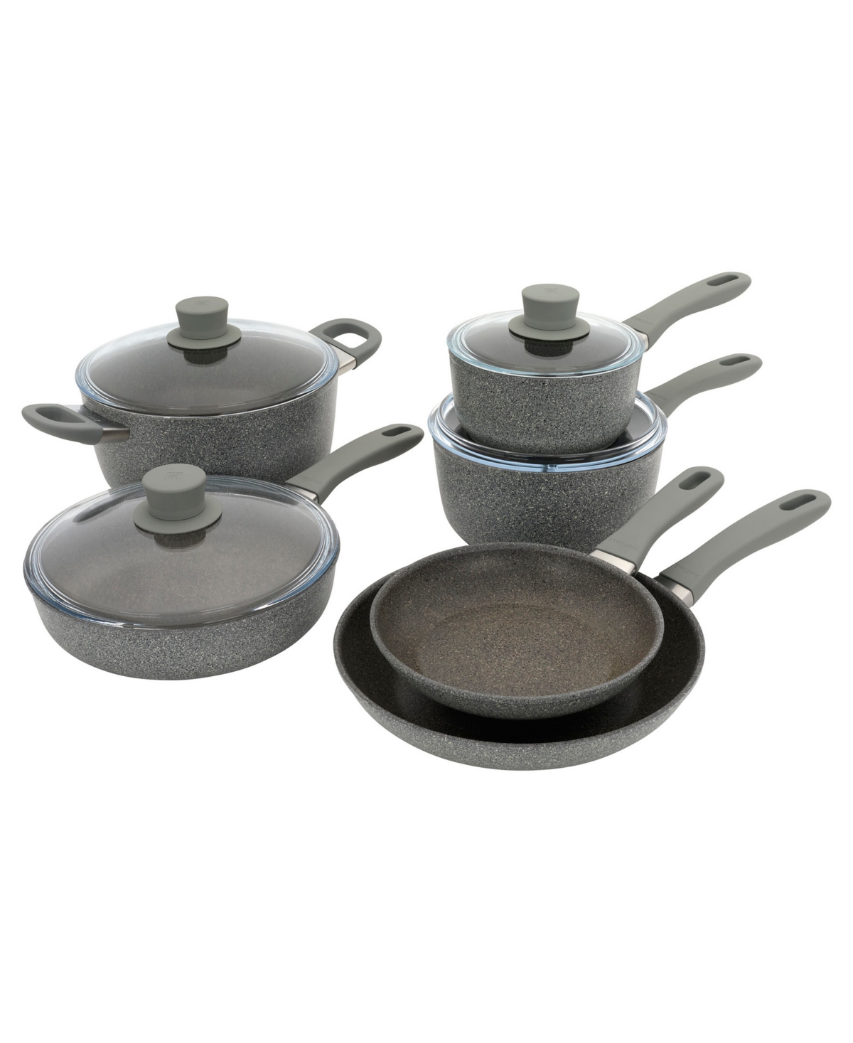 Zwilling Parma Plus Aluminum Nonstick 10 Piece Cookware Set In Gray