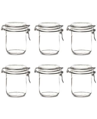 Bormioli Rocco - Fido Cylinder 25.25-Oz. Glass Jars, Set of 6