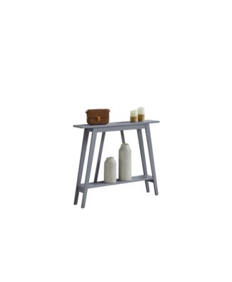 Conway Console Table Functional Narrow Wood Accent Entryway Table with Storage Shelf