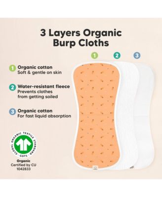 Kids 5pk Urban Burp Cloths, Organic Burping Cloth for Babies, Burp Rags