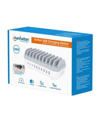 10-Port USB Power Delivery Charging Station - 120 W