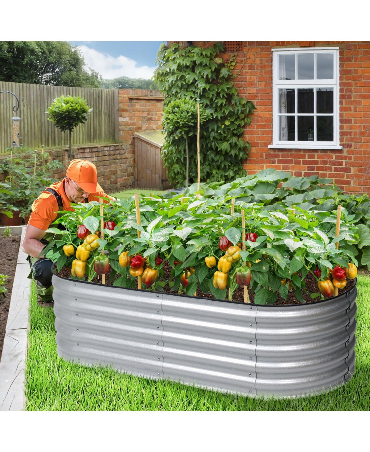 Aoodor Modular Metal Raised Garden Bed - Aluzinc Material
