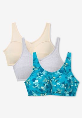 Women's 3-Pack Cotton Wireless Bra