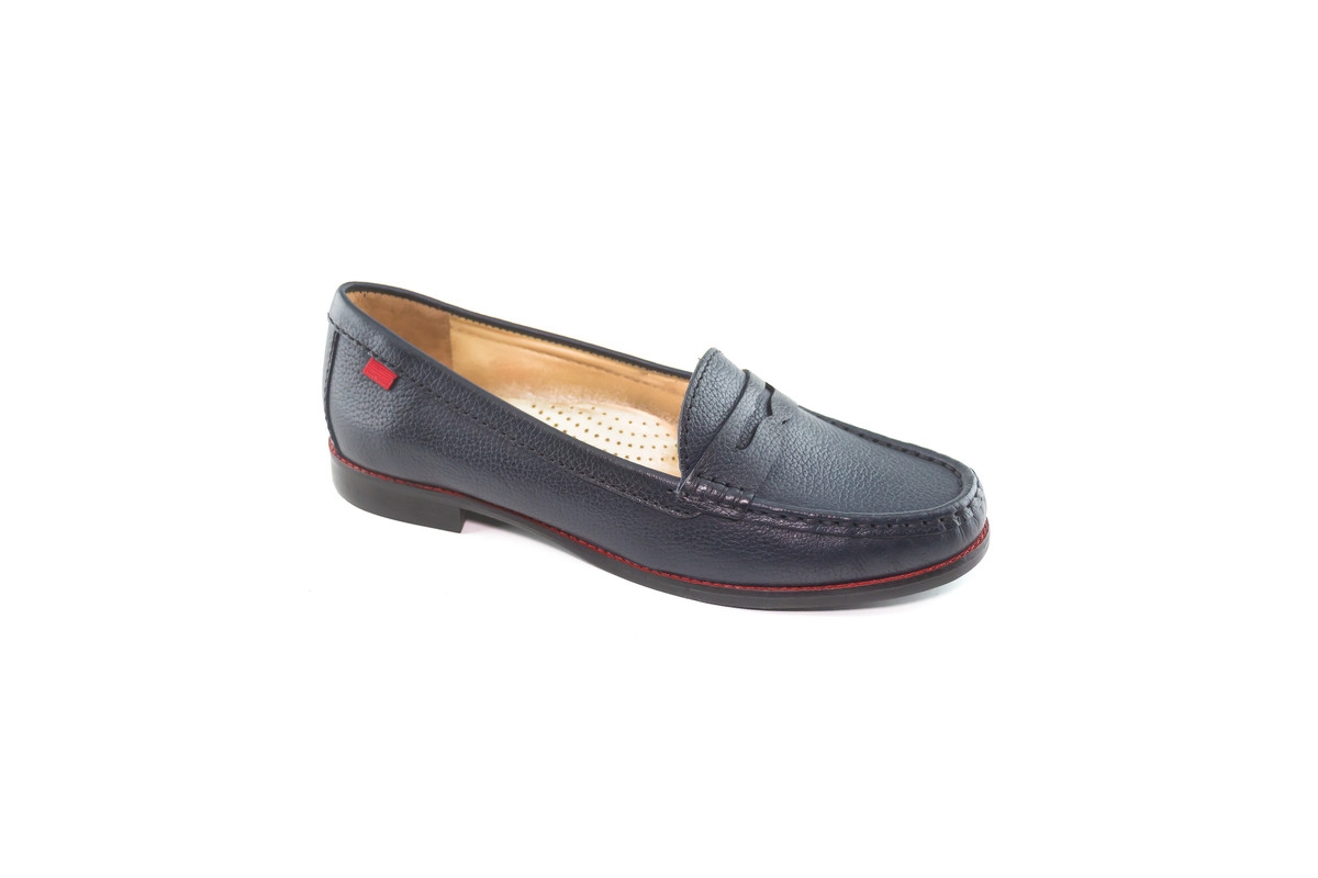 Womens East Village Penny Grainy Loafer - Navy grainy