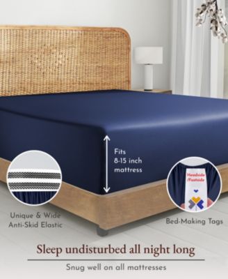 Cool Percale Organic Cotton Fitted Sheet Only, Queen