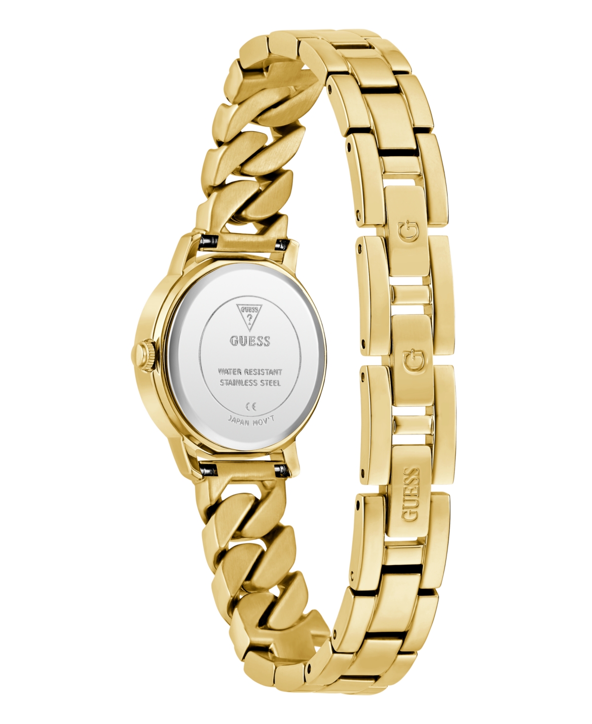 Guess Women's Analog Gold Tone Steel Watch, 25mm In Gold Tone