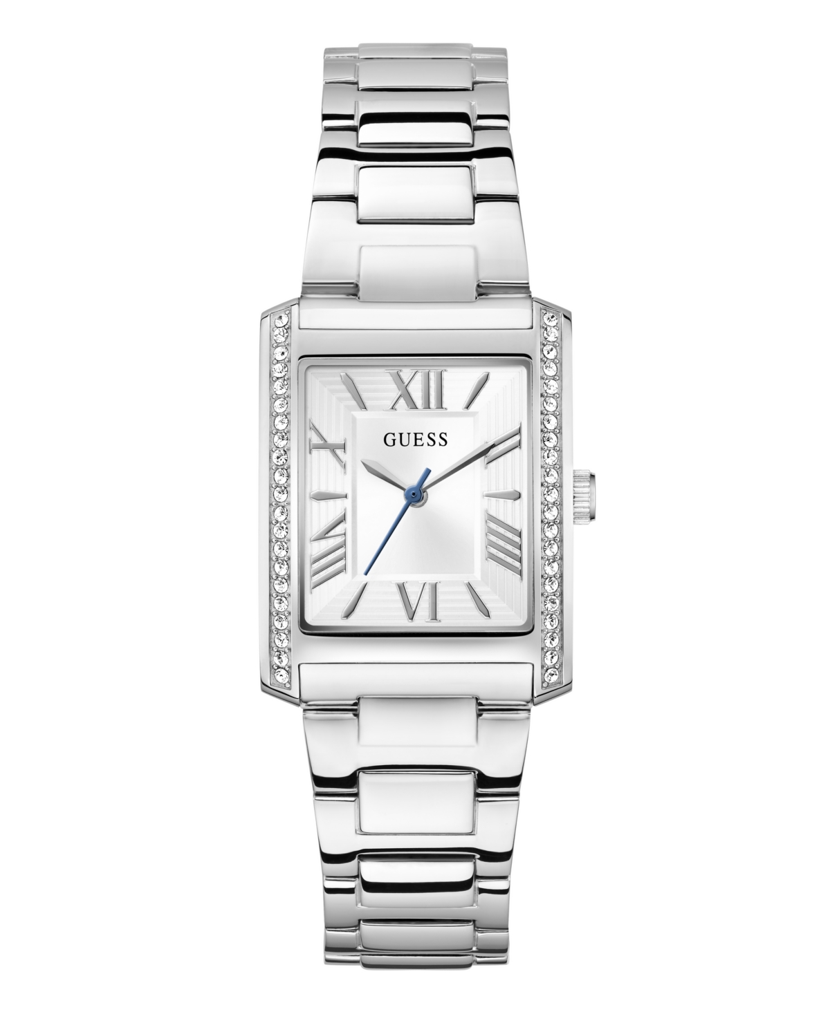Guess Women's Analog Silver Tone Stainless Steel Watch, 27mm In Silver Tone