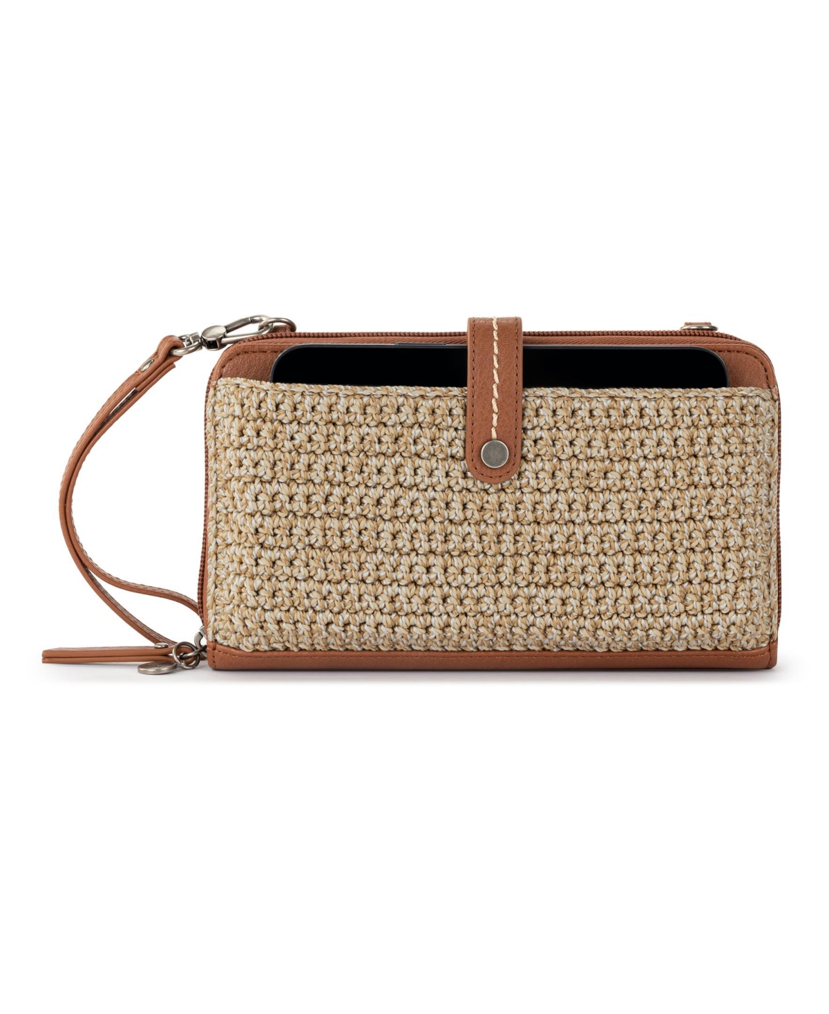 Iris Crochet Crossbody Bag - Bamboo Static
